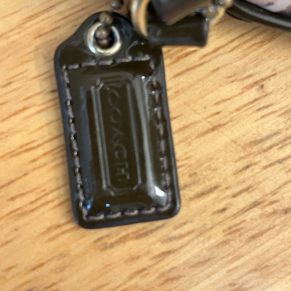 Coach Poppy Black and Brown Leopard Wristlet - Picture 4 of 7